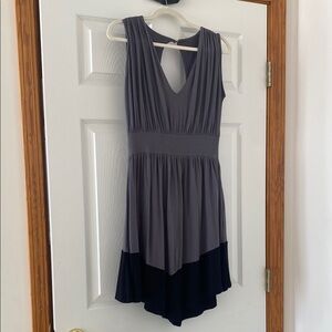 Vfish Gray Asymmetrical Fit and Flare Cocktail Dress